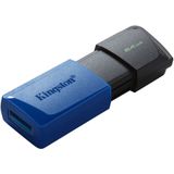 Kingston - 64GB DT Exodia M USB 3.2 Gen Zwart-Blaauw