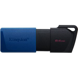 Kingston- Digital Media Product DTXM/64GB-2P 64GB DT EXODIA M USB3.2 GEN 1 29 (ZWART + BLAUW) 2 STUKS,Zwart
