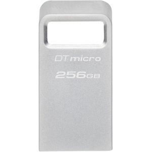 Kingston DataTraveler Micro USB-stick, 256 GB, 200 MB/s, metaal, USB 3.2 Gen 1 - DTMC3G2/256 GB