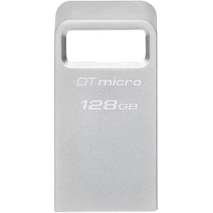 Kingston DataTraveler Micro USB-stick, 128 GB, 200 MB/s, metaal, USB 3.2 Gen 1 - DTMC3G2/128 GB
