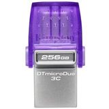 Kingston USB Stick - 256GB - USB C en A - Zwart/Paars