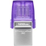 Kingston DataTraveler microDuo 3C, USB-stick, 128 GB, USB Gen 3 Type-C en Type-A, DTDUO3CG3/128 GB