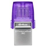 Kingston DataTraveler USB-stick - 64 GB - USB-A en USB-C - Zwart