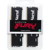 kingstontechnology Kingston Fury Beast DDR5 RGB 32 GB (2 x 16 GB) 5600MT/s DDR5 CL40 DIMM geheugen voor gamer-pc, set van 2 - KF556C40BBAK2-32