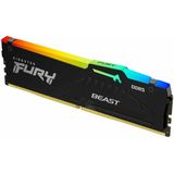 Kingston FURY Beast RGB Werkgeheugenmodule voor PC DDR5 16 GB 1 x 16 GB Non-ECC 6000 MHz 288-pins DIMM CL40 KF560C40BBA-16