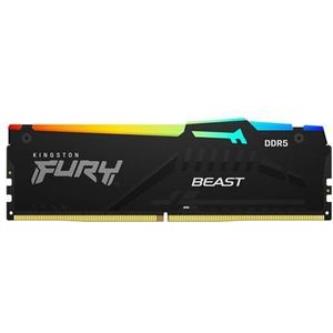 Kingston FURY Beast Black RGB 32 GB (2 x 16 GB) 6000 MT/s DDR5 CL40 DIMM Desktop Gaming Memory Kit van 2 - KF560C40BBAK2-32