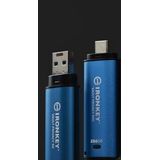 IronKey Vault Privacy 50 - Secure USB Flash Drive - 256 GB - Blauw