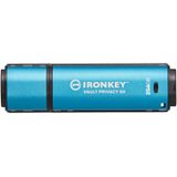 IronKey Vault Privacy 50 - Secure USB Flash Drive - 256 GB - Blauw