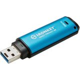 IronKey Vault Privacy 50 - Secure USB Flash Drive - 256 GB - Blauw