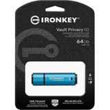IronKey Vault Privacy 50 - secure USB flash drive 64GB - Blauw