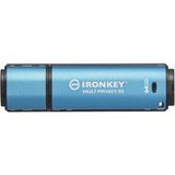Kingston IronKey Vault Privacy 50 Drive Flash Drive USB FIPS 197 gecertificeerde & XTS-AES 256-bits gecodeerde USB-drive voor - IKVP50/64GB
