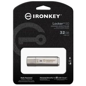 Kingston Technology IronKey Locker+ 50 USB flash drive USB Type-A 3.2 Gen 1 (3.1 Gen 1) Zilver