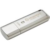 Kingston 64GB USB 3.2 IRONKEY LOCKER+ 50 (64 GB, USB 3.2, USB A), USB-stick, Zilver