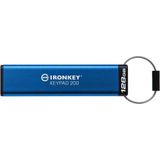 Kingston IronKey Keypad 200 USB Type-A hardware-encryptie FIPS 140-3 niveau 3 USB-stick (wachten) met XTS-AES 256-bits hardware-encryptie - IKKP200/128GB