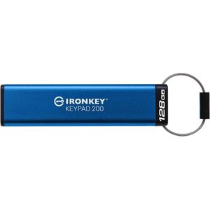 Kingston IronKey Keypad 200 USB-geheugenstick met hardware-encryptie XTS-AES 256 bit - IKKP200/128 GB