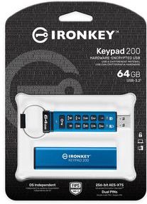 Kingston IKKP200 - 64GB - USB 3.2 - Blauw