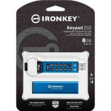 Kingston IronKey Keypad 200 hardware-gecodeerde USB-stick met XTS-AES 256-bits encryptie - IKKP200/8GB