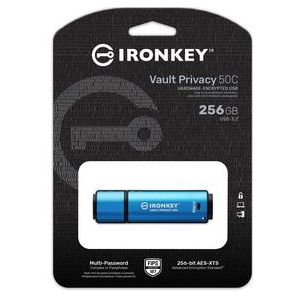 Kingston - IronKey Vault Privacy 50 - USB-stick - 256 GB - Beveiliging met AES 256-bits Encryptie