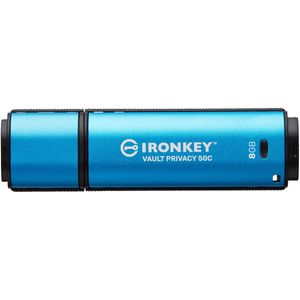 Kingston IronKey Vault Privacy 50 FIPS 197 Type-C - FIPS 197-gecertificeerd en XTS-AES 256-bit gecodeerde USB-stick voor gegevensbescherming - IKVP50C-8GB