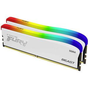 Kingston FURY Beast wit RGB Special Edition 16 GB 3600MT/s DDR4 CL17 DIMM werkgeheugen voor pc (set van 2) - KF436C17BWAK2/16