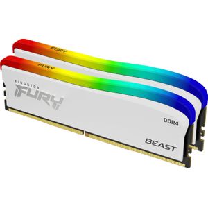 Kingston Fury Beast Wit RGB 32 GB 3200 MT/s DDR4 CL16 DIMM SE (2 stuks) – KF432C16BWAK2/32