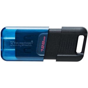 Kingston USB Stick 128GB - USB-C - Blauw - Keychain Design