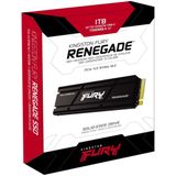 Kingston FURY Renegade 1000G PCIe 4.0 NVMe SSD W/HEATSINK - Voor gamers, enthousiastelingen en high-power gebruikers - SFYRSK/1000G, 1TB,Zwart