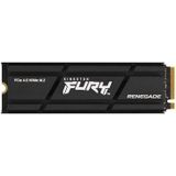 Kingston FURY Renegade 2000G PCIe 4.0 NVMe SSD W/warmteafvoerradiator voor gamers, pc-liefhebbers en gevorderde gebruikers SFYRDK/2000G