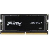 Kingston Fury Impact PnP KF556S40IB-16 GB 5600 MT/s DDR5 CL40 SODIMM gamergeheugen voor notebook, enkele module, 16GB,Zwart