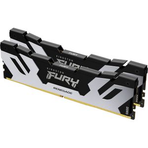 Kingston Fury Renegade (2 x 32GB, 6000 MHz, DDR5 RAM, DIMM 288 pin), RAM, Zilver, Zwart