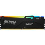 Kingston FURY Beast Black RGB XMP 64 GB (2 x 32 GB) 6000 MT/s DDR5 CL40 DIMM Desktop Gaming Memory Kit van 2 - KF560C40BBAK2-64