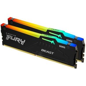 Kingston Fury Beast DDR5 XMP Expo 64 GB (2 x 32 GB) 6000 MT/s DDR5 CL40 DIMM geheugen voor gamer-pc, 2 stuks - KF560C40BBAK2-64