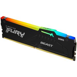 Kingston FURY Beast DDR5 RGB XMP 32GB 6000MT/s DDR5 CL40 DIMM Desktop Gaming Memory Enkele Module - KF560C40BBA-32