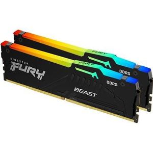 Kingston Fury Beast DDR5 RGB Expo 16 GB (2 x 8 GB) 6000 MT/s DDR5 CL36 DIMM werkgeheugen voor gamer-pc, 2 stuks - KF560C36BBEAK2-16