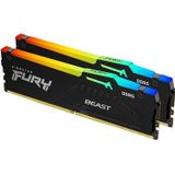 Kingston Fury Beast DDR5 RGB Expo 64 GB (2 x 32 GB) 5600MT/s DDR5 CL36 DIMM geheugen voor gamer-pc, 2 stuks - KF556C36BBEAK2-64