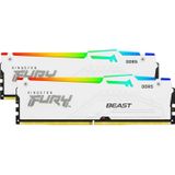 Kingston FURY Beast White RGB EXPO 64 GB 6000MT/s DDR5 CL36 DIMM Desktop Gaming Memory Kit van 2 - KF560C36BWEAK2-64
