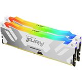 Kingston Fury Renegade RGB wit XMP 32GB 6400MT/s DDR5 CL32 DIMM geheugen voor gamer PC Kit 2- KF564C32RWAK2-32
