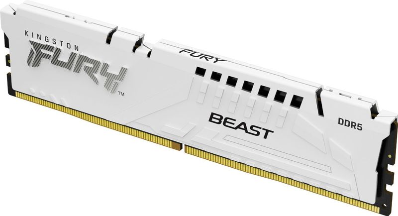 Kingston FURY Beast wit XMP 16 GB 5200MT/s DDR5 CL40 DIMM geheugen voor gamer pc eenvoudige module - KF552C40BW-16