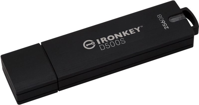 Kingston Technology IronKey 256GB D500S FIPS 140-3 niveau 3 (aangevraagd) AES-256