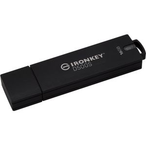 Kingston IronKey D500S USB-stick met hardware-encryptie, 16 GB, FIPS 140-3, Lvl 3 (wacht), AES-256 - IKD500S/16GB