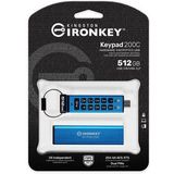Kingston Technology IronKey Keypad 200 USB flash drive USB Type-C 3.2 Gen 1 (3.1 Gen 1) Blauw