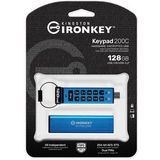 Kingston Technology IronKey Keypad 200 USB flash drive USB Type-C 3.2 Gen 1 (3.1 Gen 1) Blauw