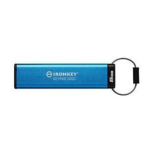 Kingston Technology IronKey 8GB USB-C Keypad 200C, FIPS 140-3 Lvl 3 (aangevraagd) AES-256