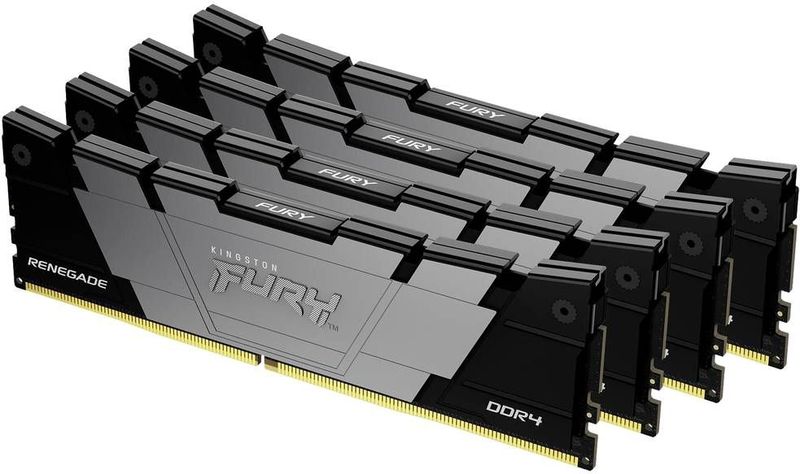Kingston FURY Renegade 64GB 3600 DDR4 CL16 DIMM (Set van 4) Gaming Desktopgeheugen - KF436C16RB12K4/64