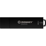 Kingston 512 GB IronKey D500S FIPS (512 GB, USB 3.0), USB-stick, Zwart