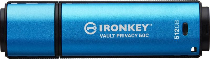 Kingston Technology IronKey 512GB USB-C Vault Privacy 50C AES-256 versleuteling, FIPS 197