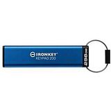 Kingston Technology IronKey Keypad 200 USB flash drive USB Type-A 3.2 Gen 1 (3.1 Gen 1) Blauw
