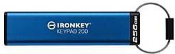 Kingston IronKey Keypad 200 USB-stick Retail 256 GB Blauw IKKP200/256GB USB-A 3.2 Gen 1