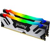 Kingston FURY Renegade Zwart RGB XMP 32GB 8000MT/s DDR5 CL38 DIMM Desktop Gaming Geheugen (Set van 2) - KF580C38RSAK2-32