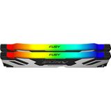 Kingston FURY Renegade Zwart RGB XMP 32GB 7600MT/s DDR5 CL38 DIMM Desktop Gaming Geheugen (Set van 2) - KF576C38RSAK2-32